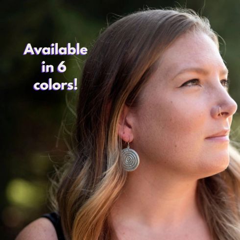 Small Woven Disc Earrings