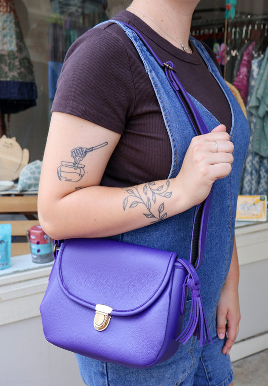Purple Goldilocks Crossbody Purse
