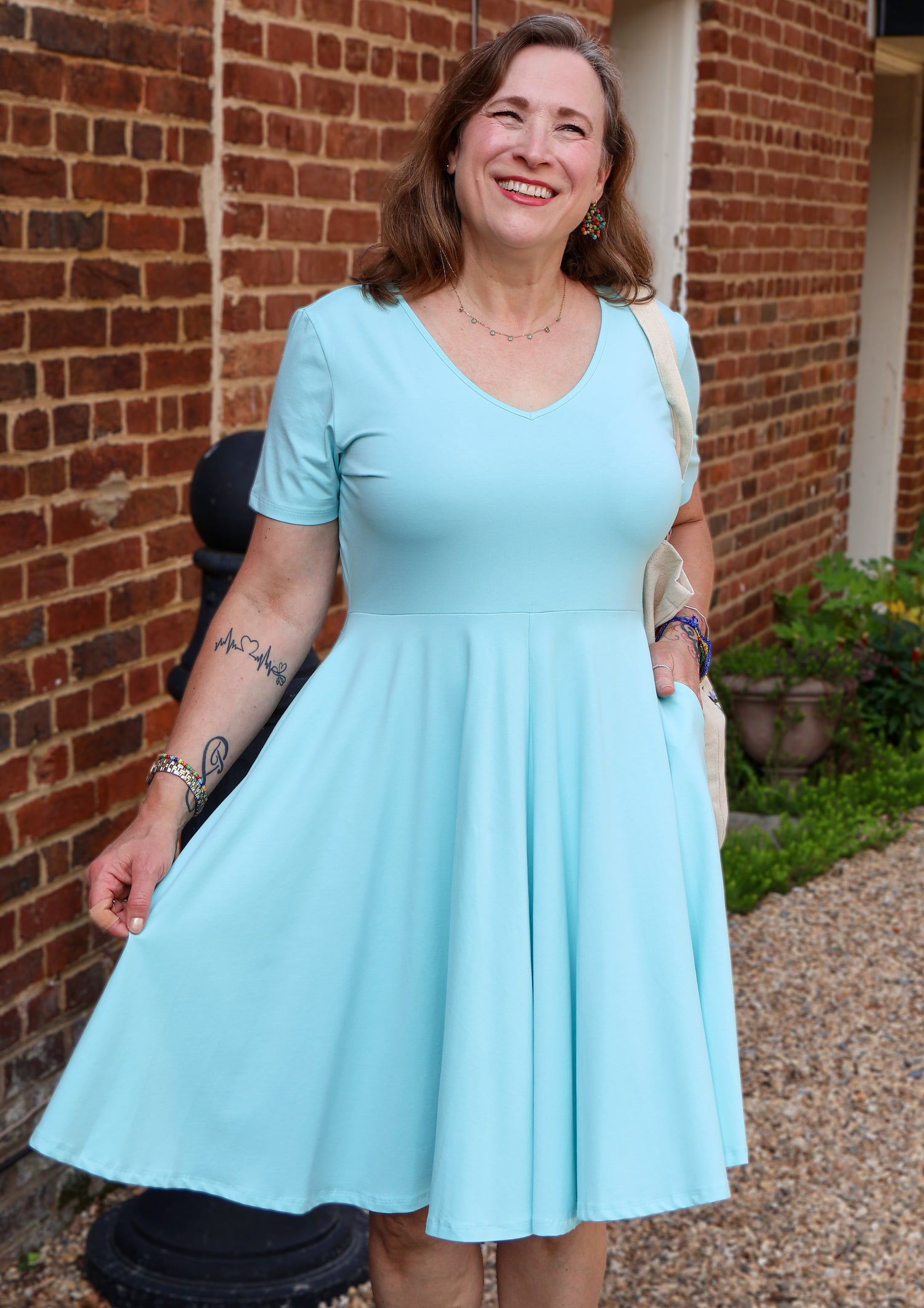 Adina Dress - Crisp Aqua