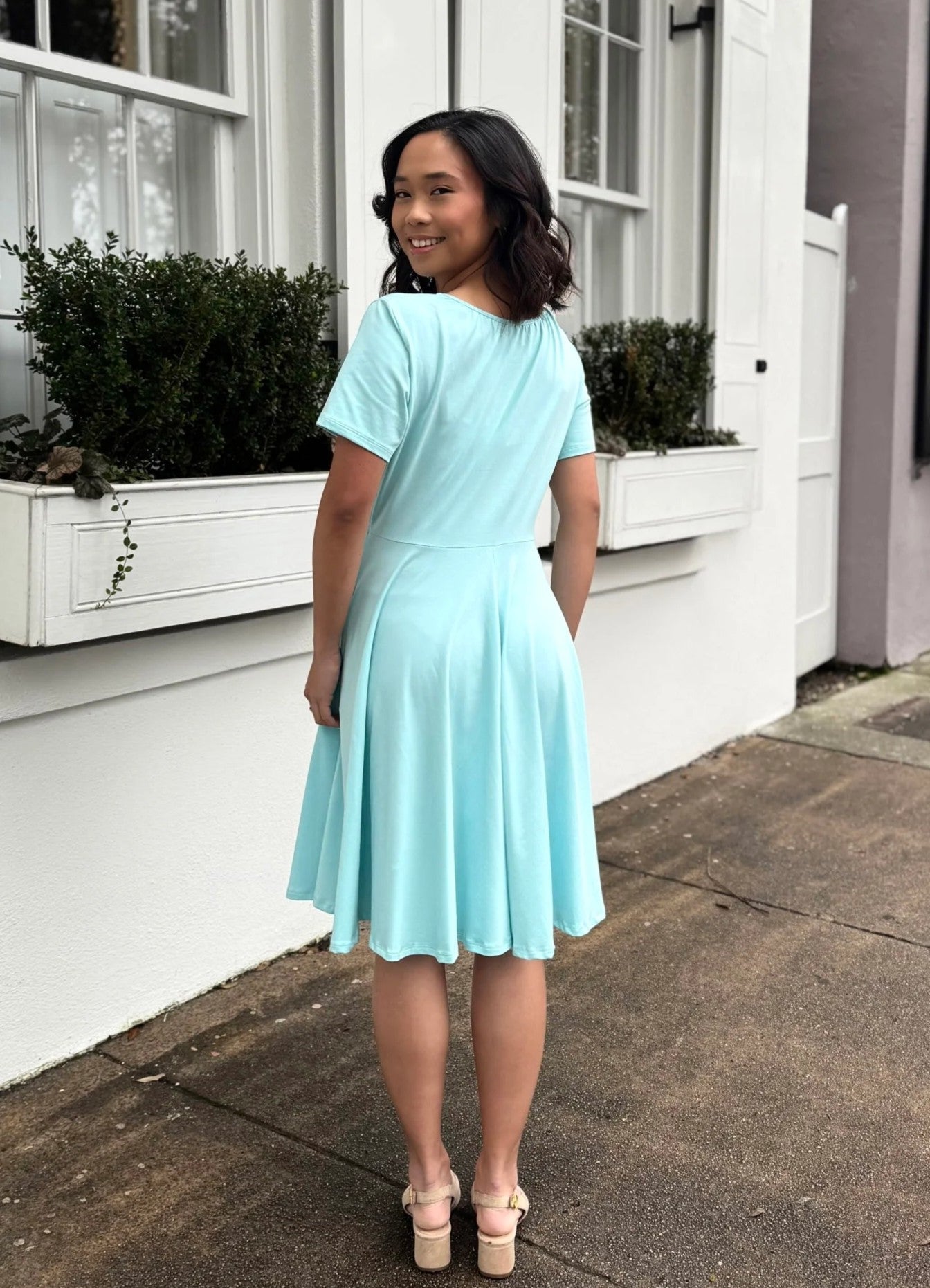 Adina Dress - Crisp Aqua
