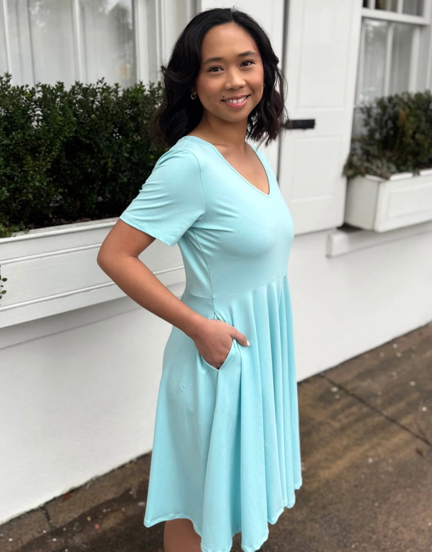 Adina Dress - Crisp Aqua