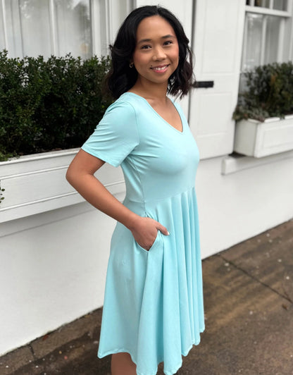 Adina Dress - Crisp Aqua
