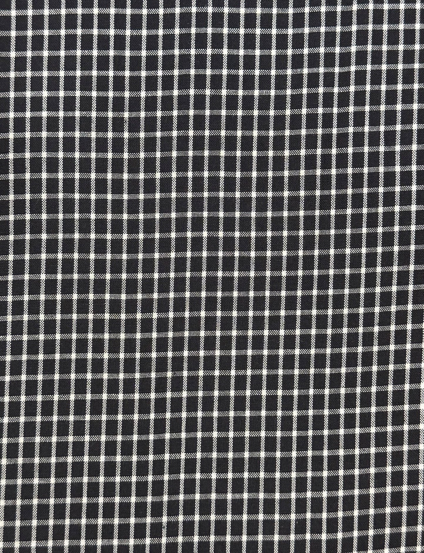 Black Plaid Cotton Button Down