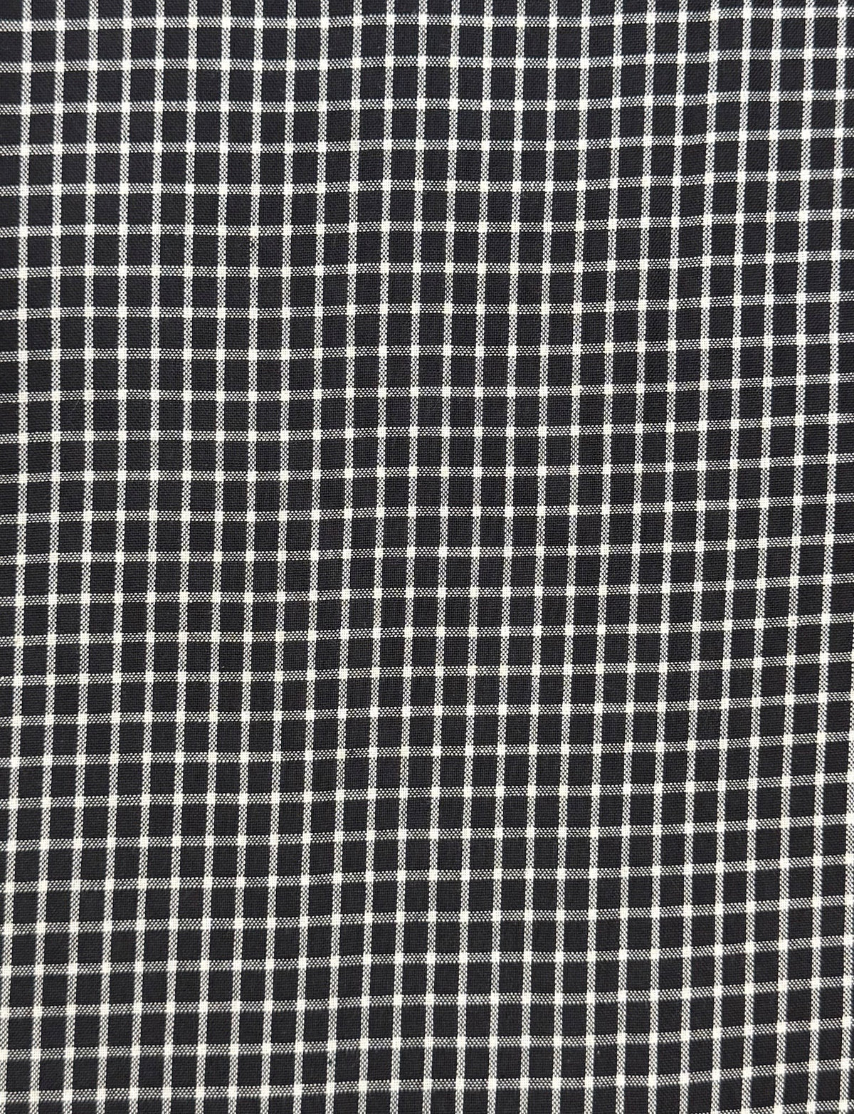 Black Plaid Cotton Button Down