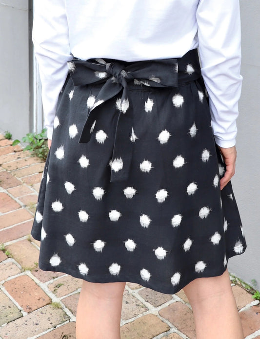 Black and White Polka Dot Cotton Skirt