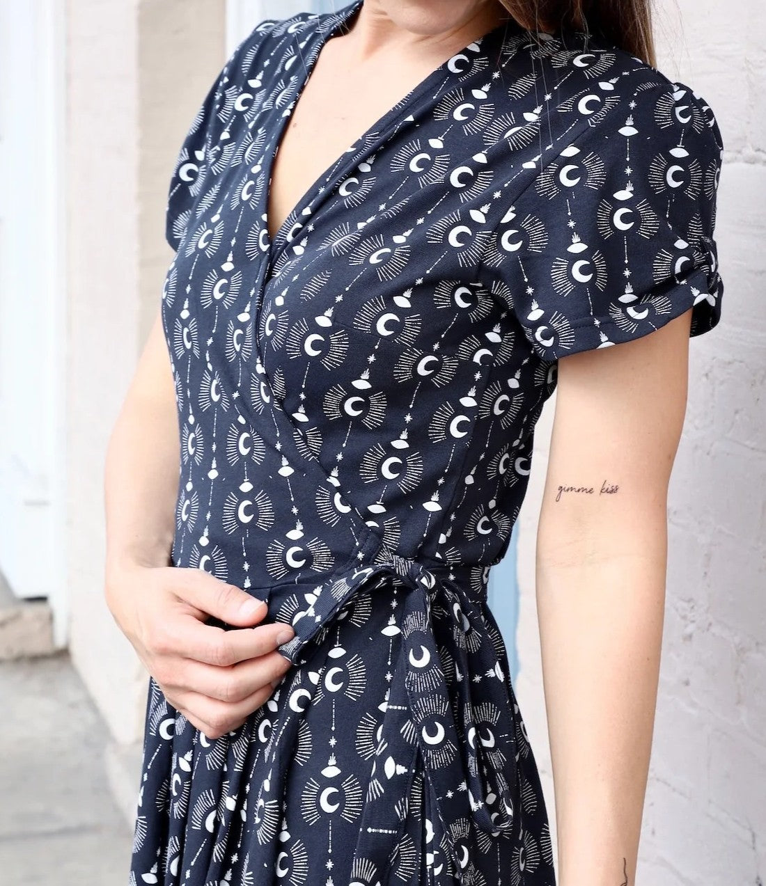 Crescent Moon Wrap Dress