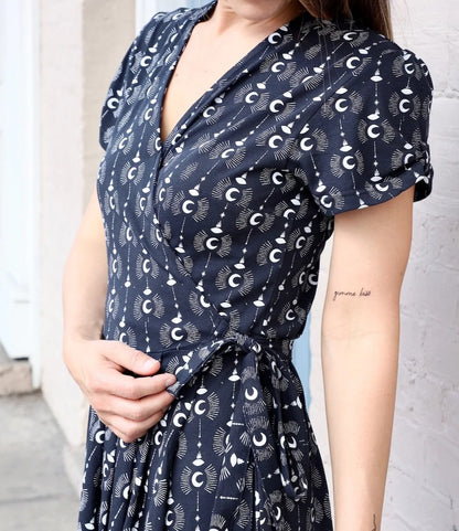 Crescent Moon Wrap Dress