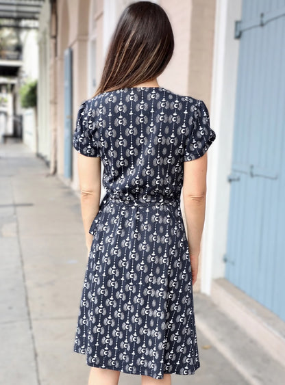 Crescent Moon Wrap Dress