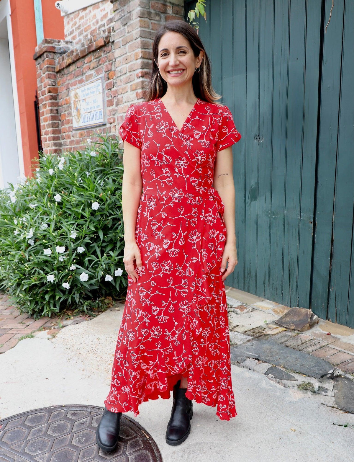 Scarlet Magnolia Wrap Dress