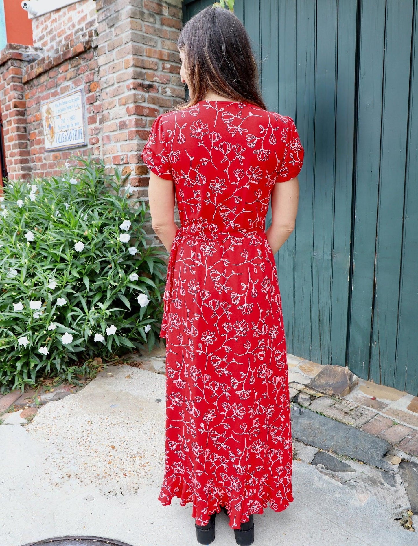 Scarlet Magnolia Wrap Dress