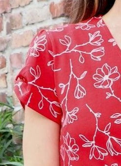 Scarlet Magnolia Wrap Dress