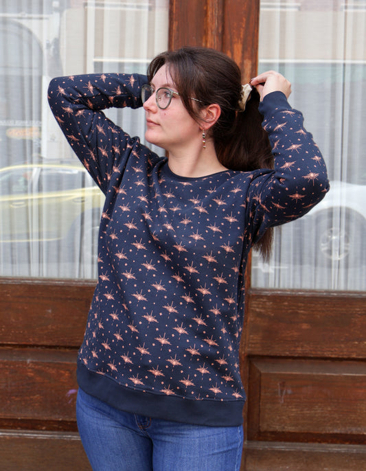 Solstice Navy Fleece Sweater