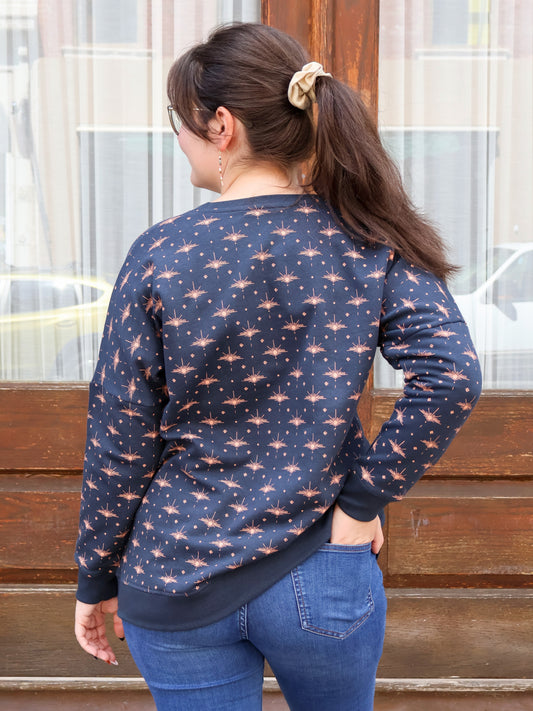 Solstice Navy Fleece Sweater
