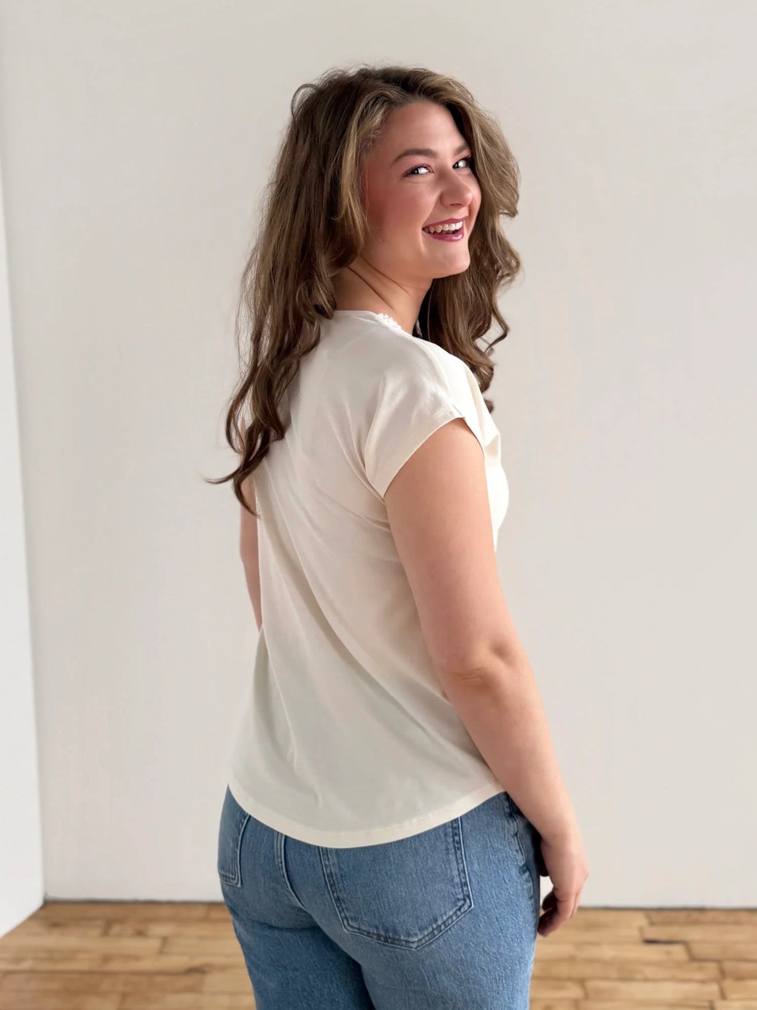 Naya Novelty Tee - Light Ivory