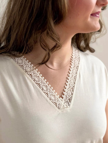 Naya Novelty Tee - Light Ivory