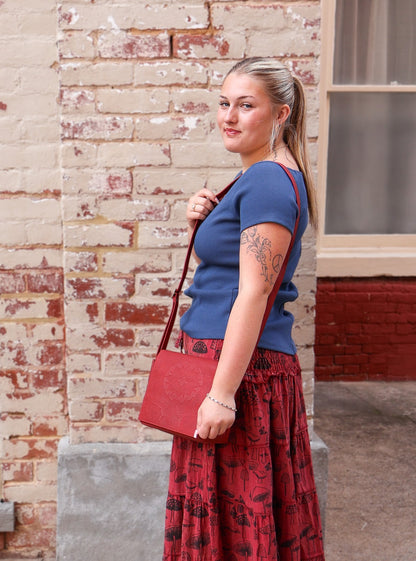 Lille Rib Knit Tee - Faded Navy
