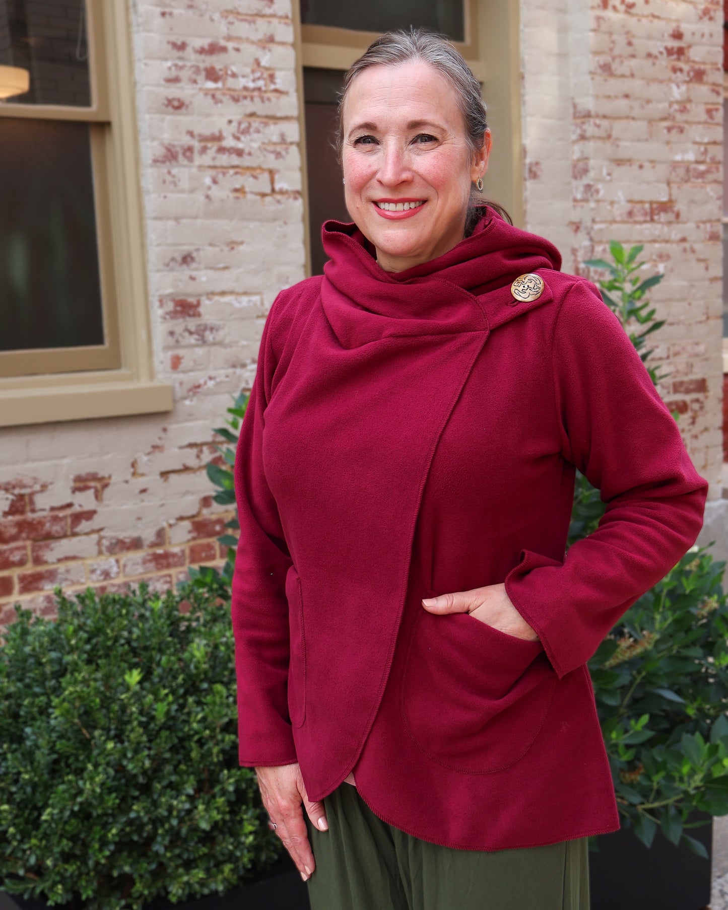 Fleecia Jacket - Burgundy
