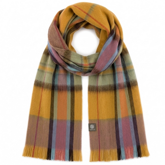 Alpaca Tartan Scarf - Sundown