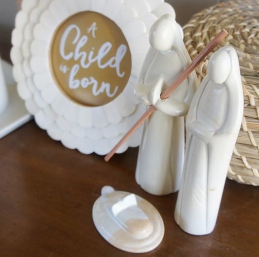 3 Piece Nativity Natural
