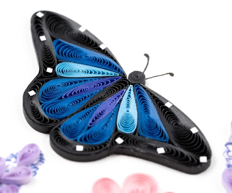 Quilled Floral Butterfly Birthday Card