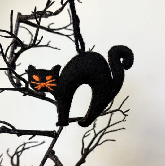 Black Cat Halloween Ornament