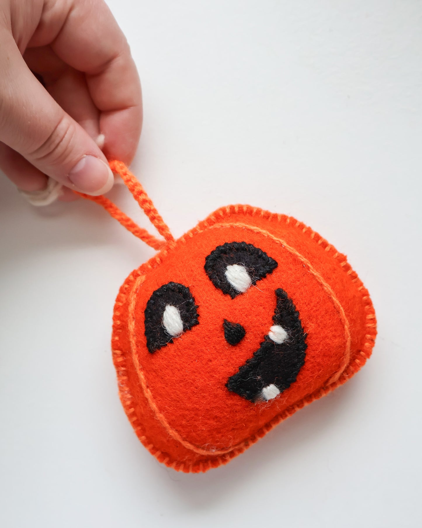 Goofy Jack-O-Lantern Halloween Ornament