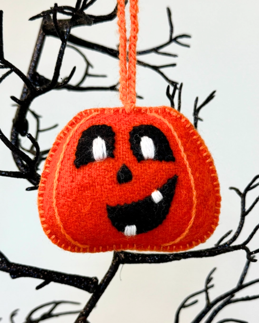 Goofy Jack-O-Lantern Halloween Ornament