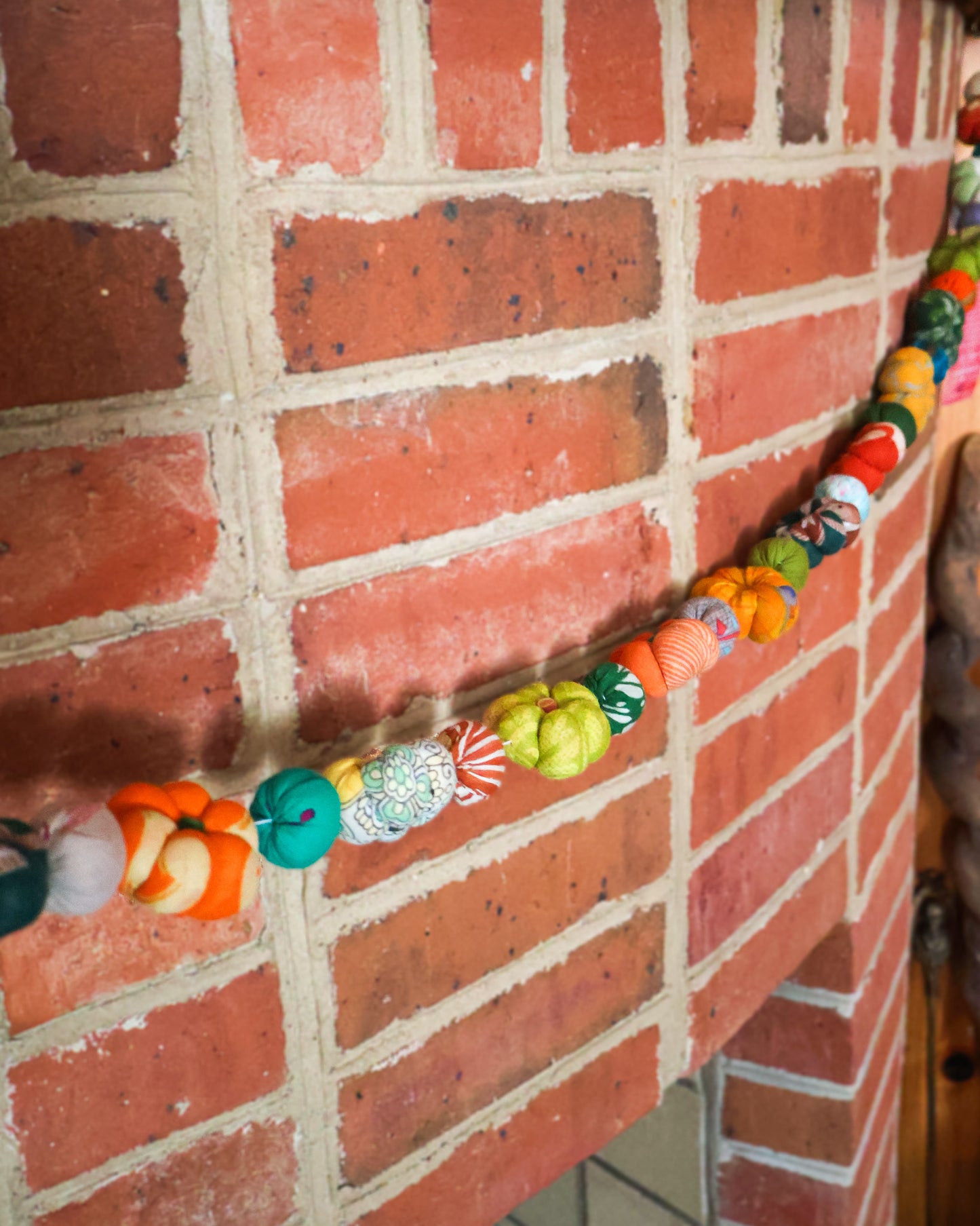 Mini Saree Pumpkin Bead Garland