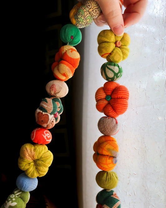 Mini Saree Pumpkin Bead Garland