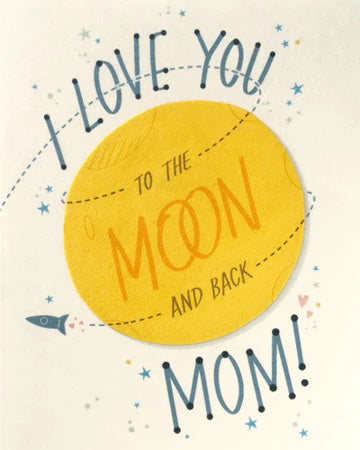 Moon and Back Mother's Day Card