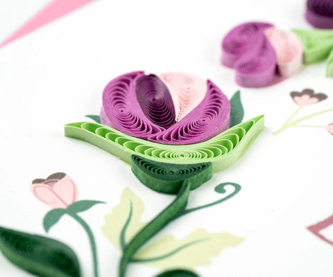 Quilled Love Wreath Card