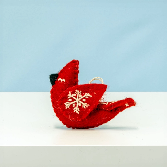 Snowflake Cardinal Ornament