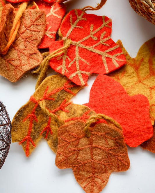 Felt Autumn Leaves Garland