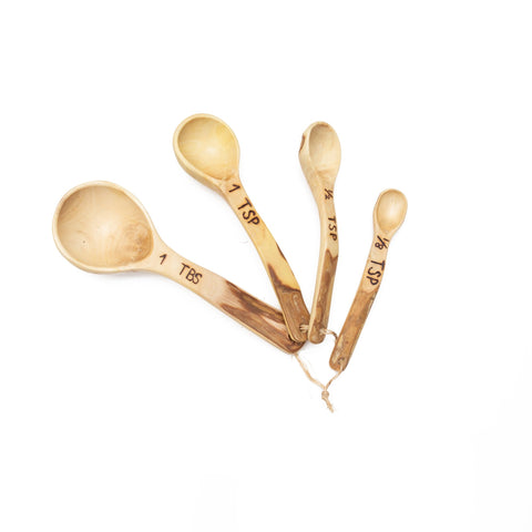 Natural Wood Measuring Spoon Set