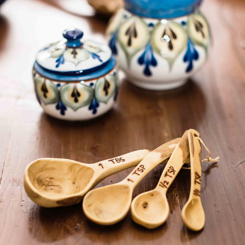 Natural Wood Measuring Spoon Set