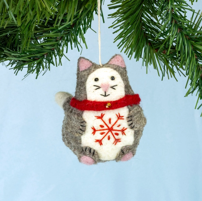 Snowflake Kitty Ornament