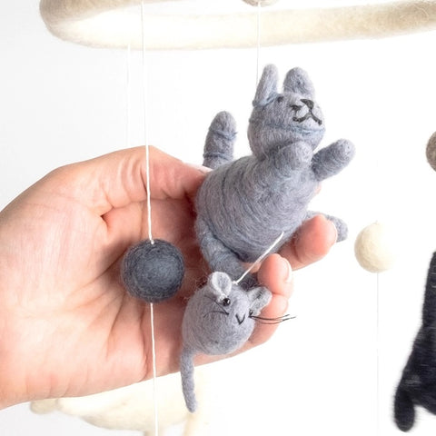 Felt Mobile - Cat & Mouse