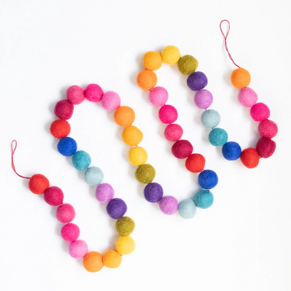 Felt Ball Garland Multi-color