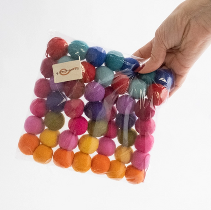 Felt Ball Garland Multi-color