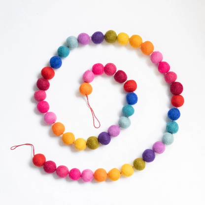 Felt Ball Garland Multi-color