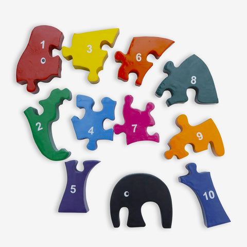 Mama & Baby Elephant Number Puzzle