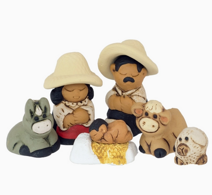 Characato Mini Ceramic Nativity Set of 9