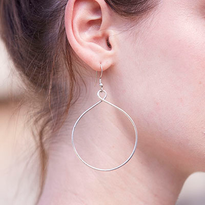 Twisting Hoops - Silver