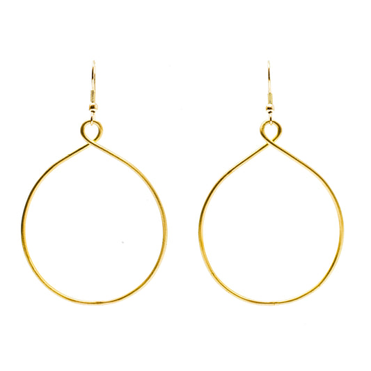 Twisting Hoops - Gold