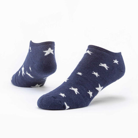 Cotton Footie Socks - Navy Stars