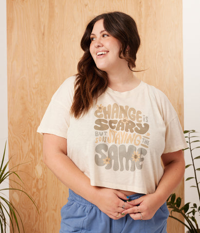 Change is Scary Easy Crop Tee