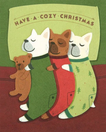 Cozy Dog Christmas Greeting Card