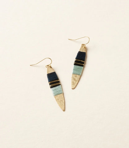 Kaia Gold Drop Earrings in Shades of Blue