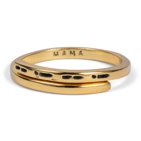 Morse Code "MAMA" Ring