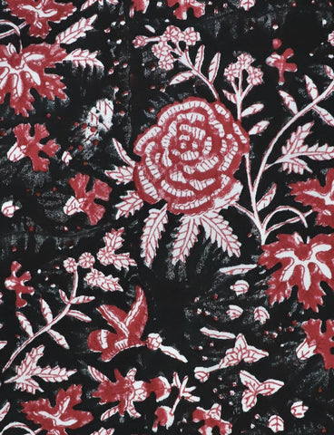 Rosa Black & Red Floral Dress